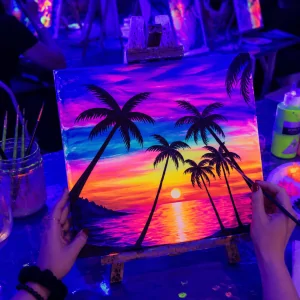 taller pintura neón