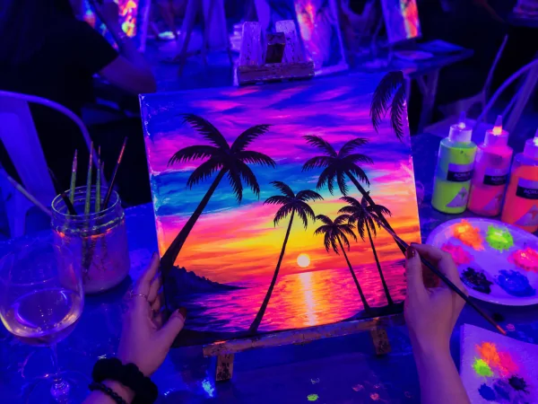 taller pintura neón